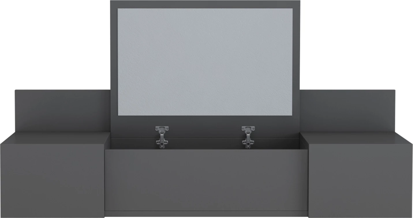 Tavolinë për grim e varur në mur, LINDE, FH8960.12, melaminë, ngjyrë antracit, 100x39x33H cm