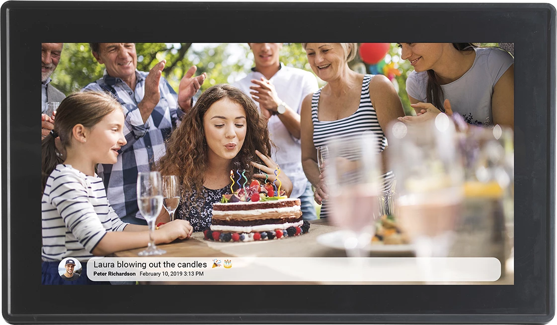 Kornizë digjitale Denver Frameo PFF-1514B, 15.6", 8 GB, Full HD, e zezë