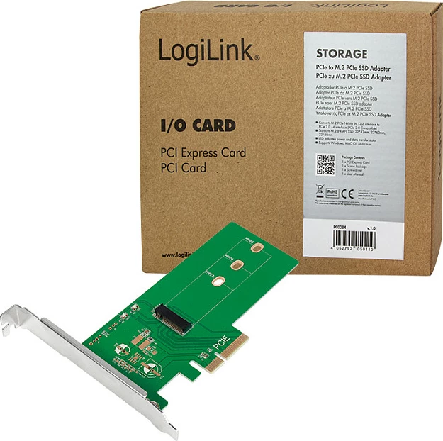 Kartë adapter PCIe LogiLink PC0084, M.2, PCIe 3.0