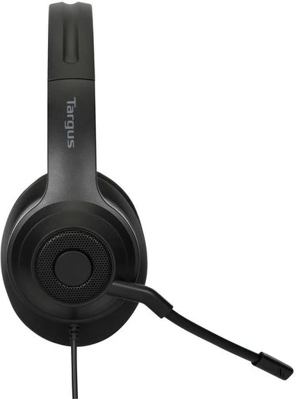 Kufje me tela Targus Wired Stereo Headset, USB, mikrofon boom, e zezë