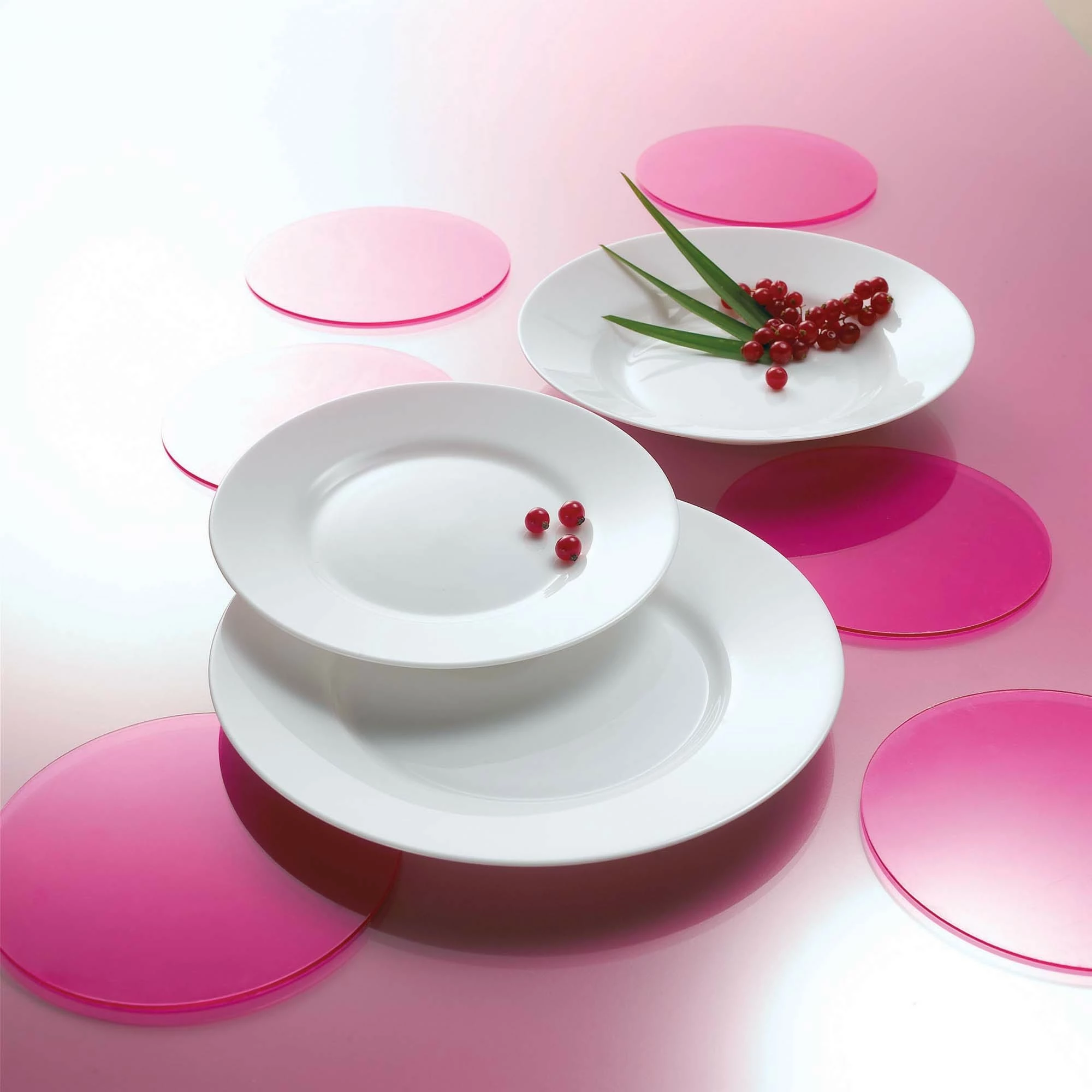 Pjatë e sheshtë Arcoroc Everyday 26.5 cm Opal, e bardhë, set 6 copë