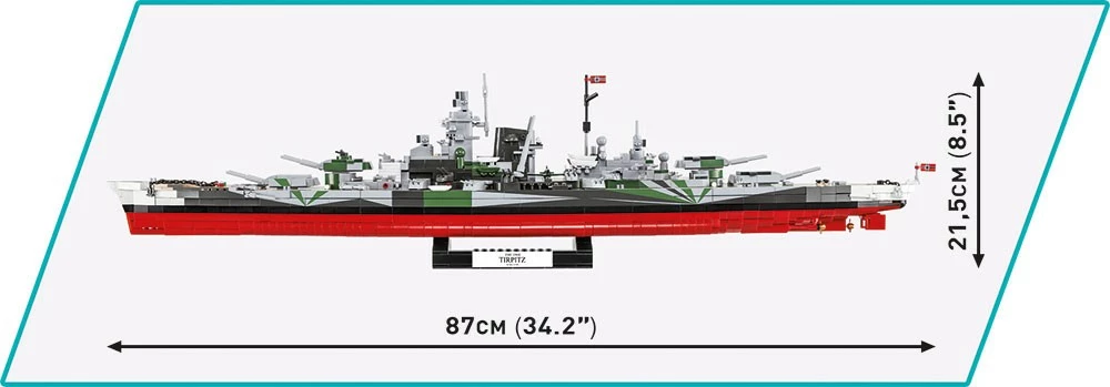 Set ndërtimi Cobi Klocki Battleship Tirpitz, 2810 pjesë, plastikë, Historical Collection