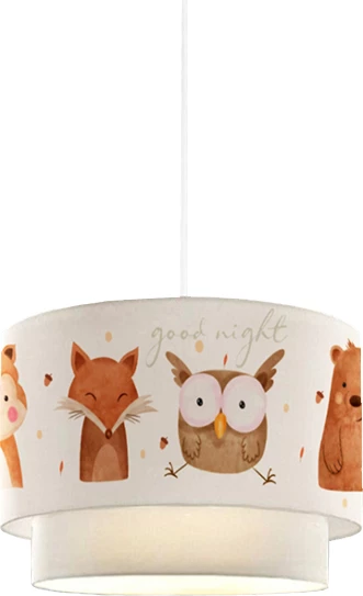 Dritë tavani për fëmijë, PWL-1096,, ngjyrë bardhë-kuqe, D30x20cm