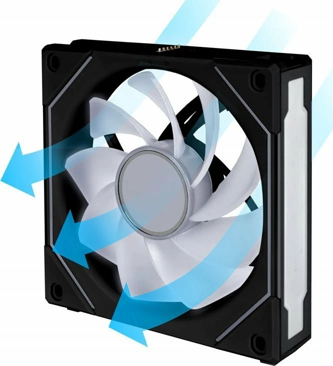 Ventilator PC Lian Li UNI FAN SL-INF 120 RGB Reverse Blade UF-RSLIN120-1B, 120mm ARGB PWM, 1 copë, i zi/gri