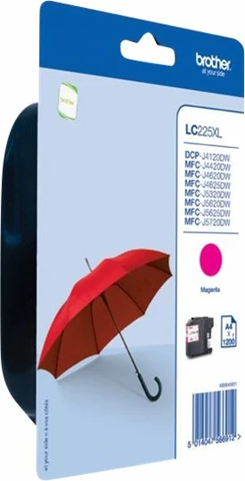 Toner Brother LC225XLM, Magenta, High Yield, 1200 faqe