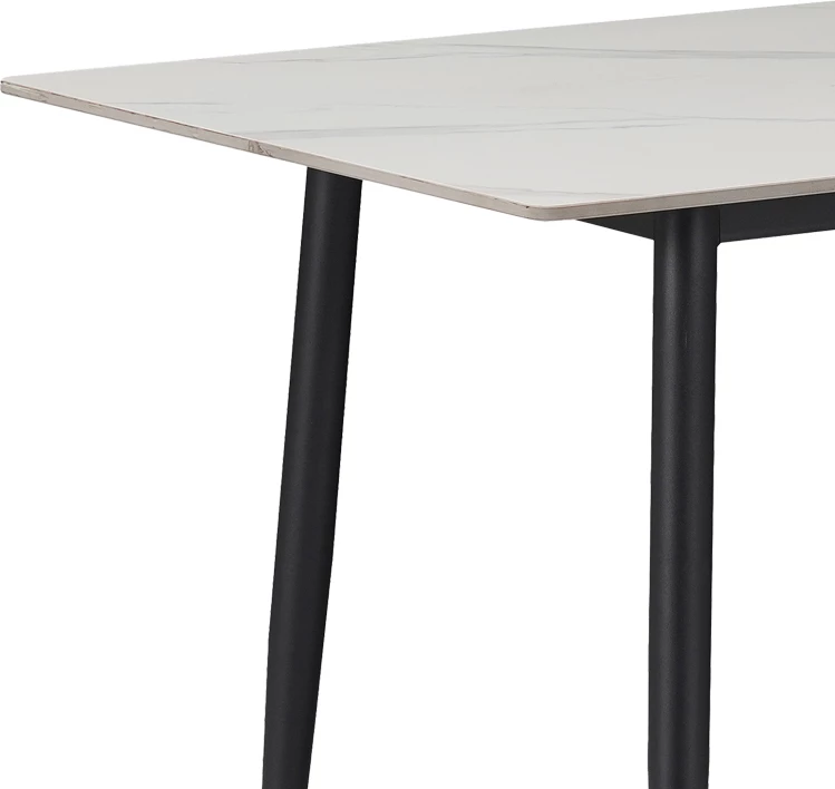 Set tavoline me karrige Sabia-Gustas, sipërfaqe guri të sinteruar, e zezë-antracit, 120x60x75cm