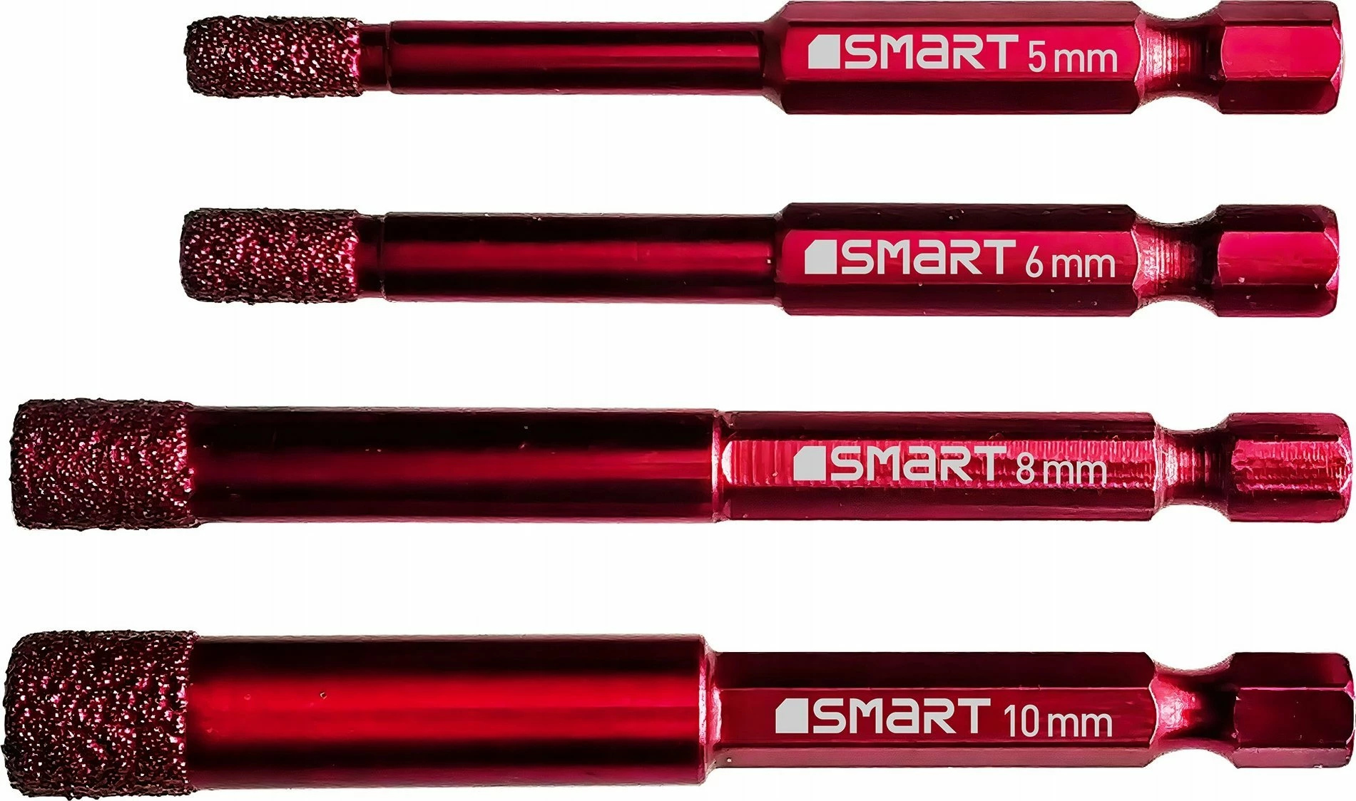 Set sharrash vrimash me diamant SMART365 Diamond Hole Saws HEX 5/6/8/10mm (4 copë)