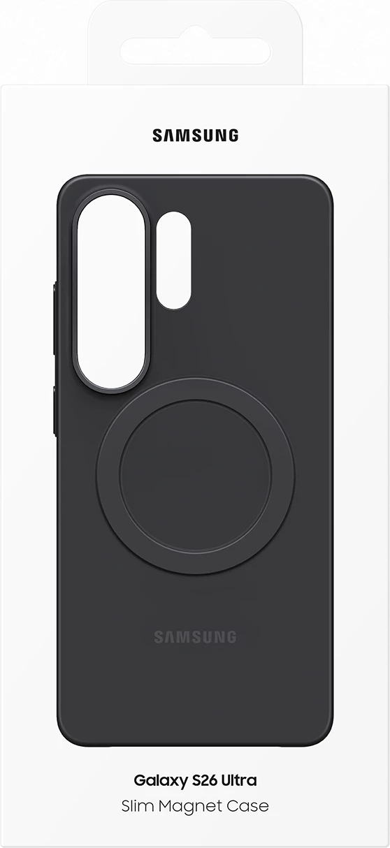 Mbështjellës Samsung Slim Magnet Case për Samsung Galaxy S26 Ultra, MagSafe kompatibil, i zi, në kuti