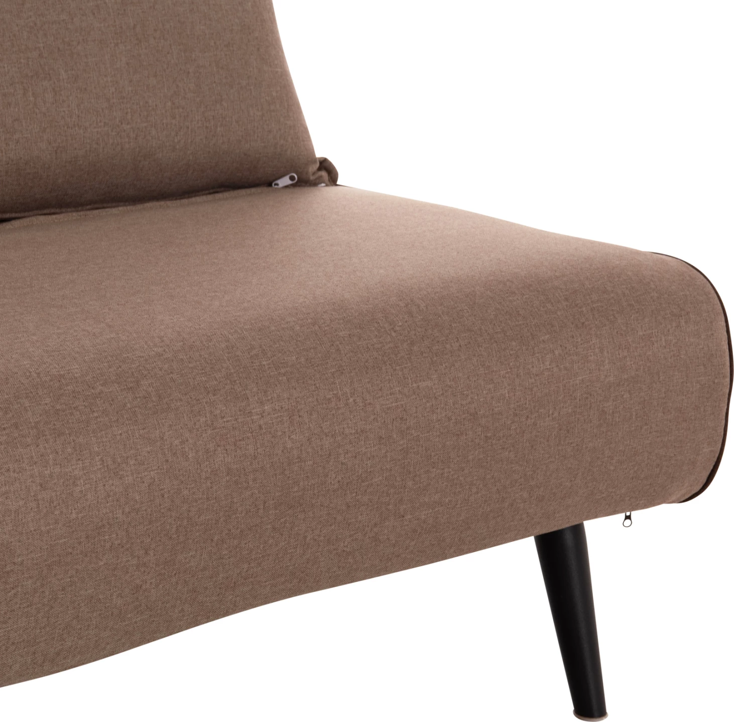 Sofabed për 2 persona ASMA, material stof, ngjyrë bezhë e errët, 143x78x84cm