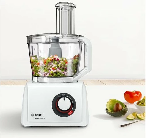 Pajisje kuzhine Bosch MultiTalent 8, 3.9 L, 1.5 L, 2 disqe, e bardhë