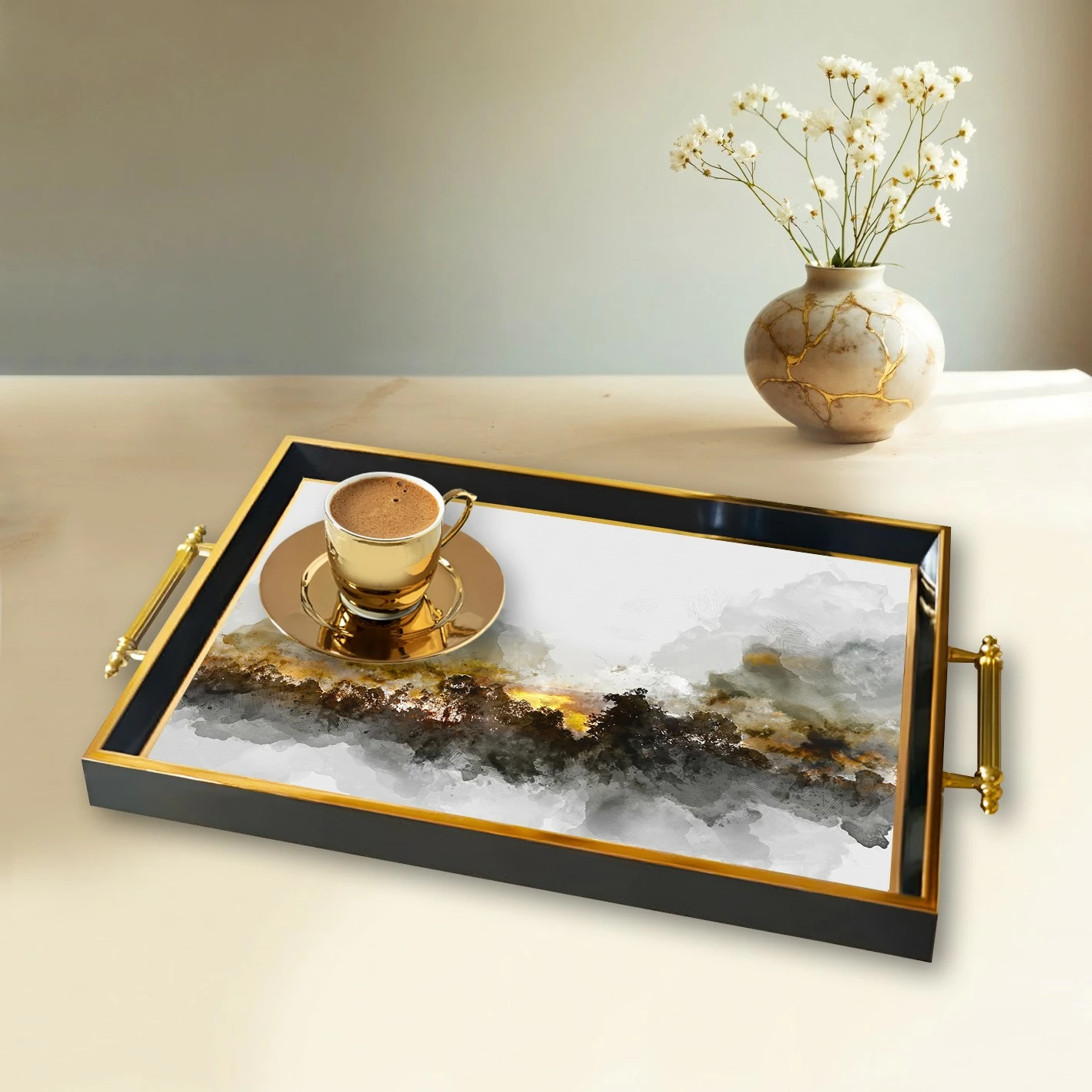 Tabaka xhami Aberto Design, shumëngjyrëshe, TPA9947