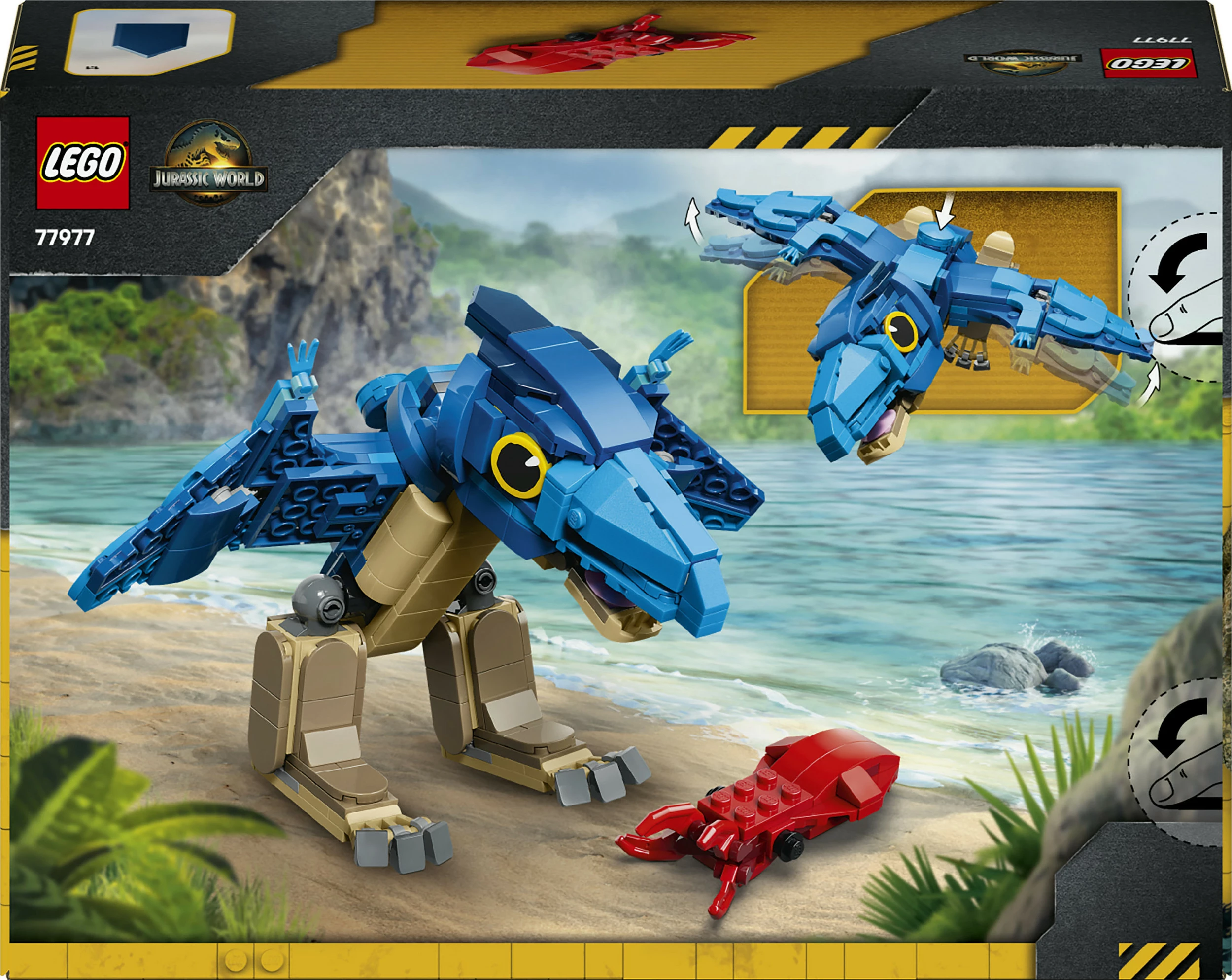Set LEGO Jurassic World 77977 Baby Pteranodon, 373 copë, 7+, blu