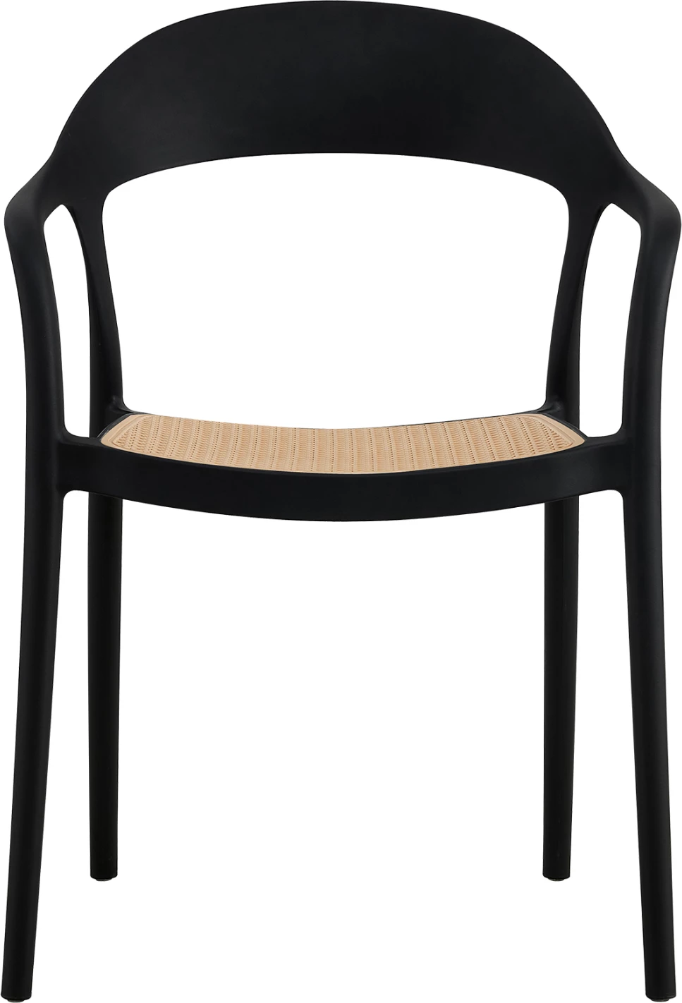 Karrige CLEO polipropileni, e zezë me ndenjëse bezhë, FH5935.02, 57x53x81H cm
