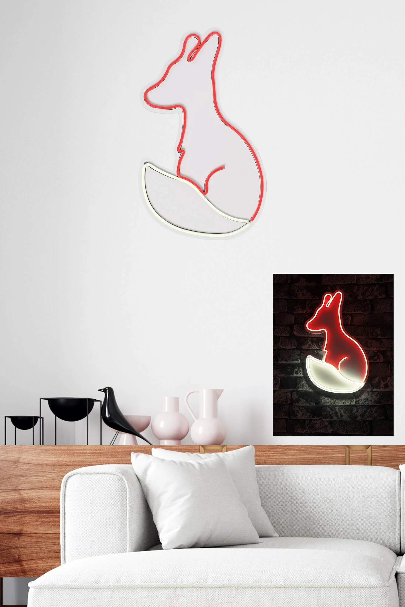 Dritë dekorative LED, plastikë, dhelpër, e kuqe - 4