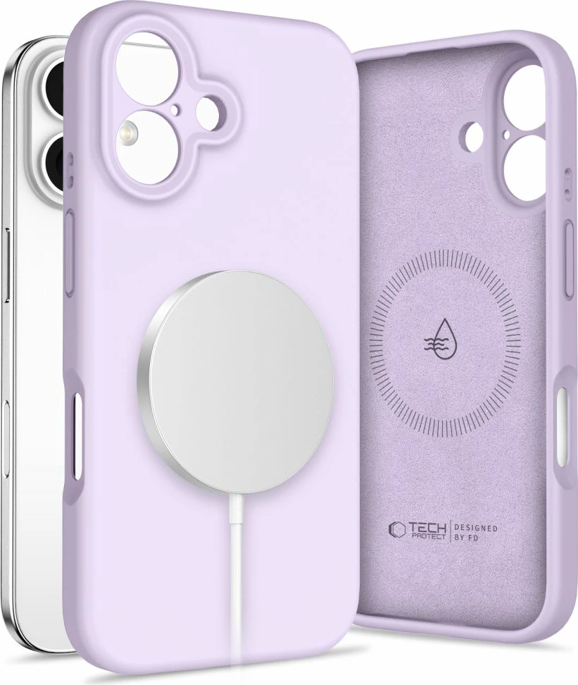 Mbështjellës Tech-Protect Liquid Silicone MagSafe për iPhone 16, Violet