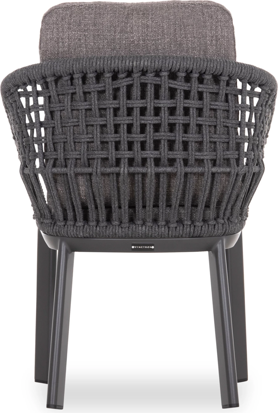 Karrige ngrënieje LADRIS, alumin ngjyrë qymyr, jastëkë, 65x66.5x78cm