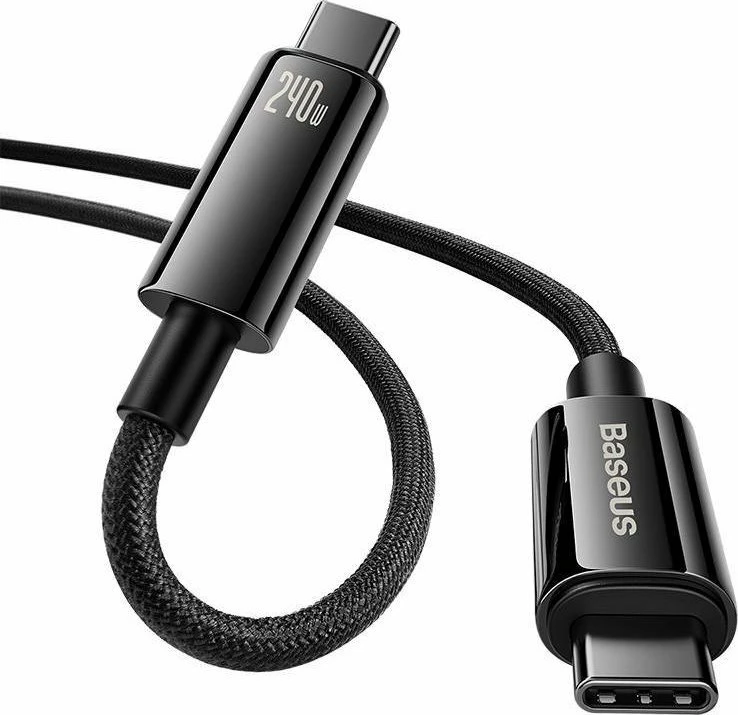 Kabllo USB-C në USB-C Baseus Tungsten Gold CAWJ040101 2 m 240W e zezë