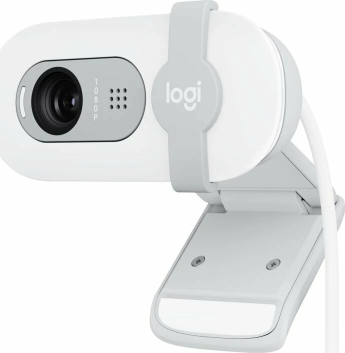 Webkamerë Logitech Brio 100 960-001617 Full HD 1080p USB me mikrofon, e bardhë