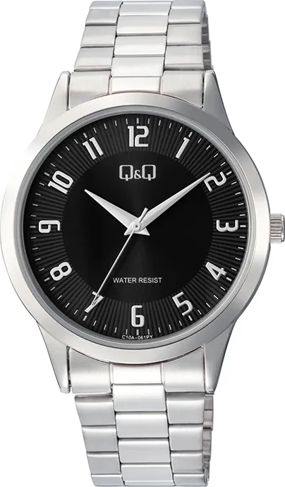 Orë dore Q&Q C10A-061PY, e argjendtë/zezë