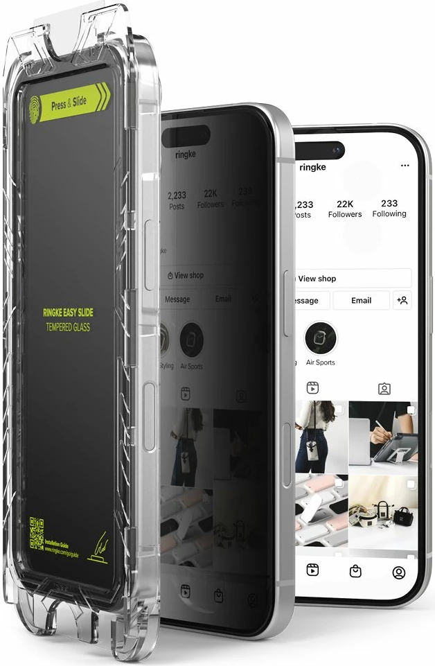 Xham mbrojtës privatësie Ringke Easy Slide për iPhone 16 Pro Max, 2 copë