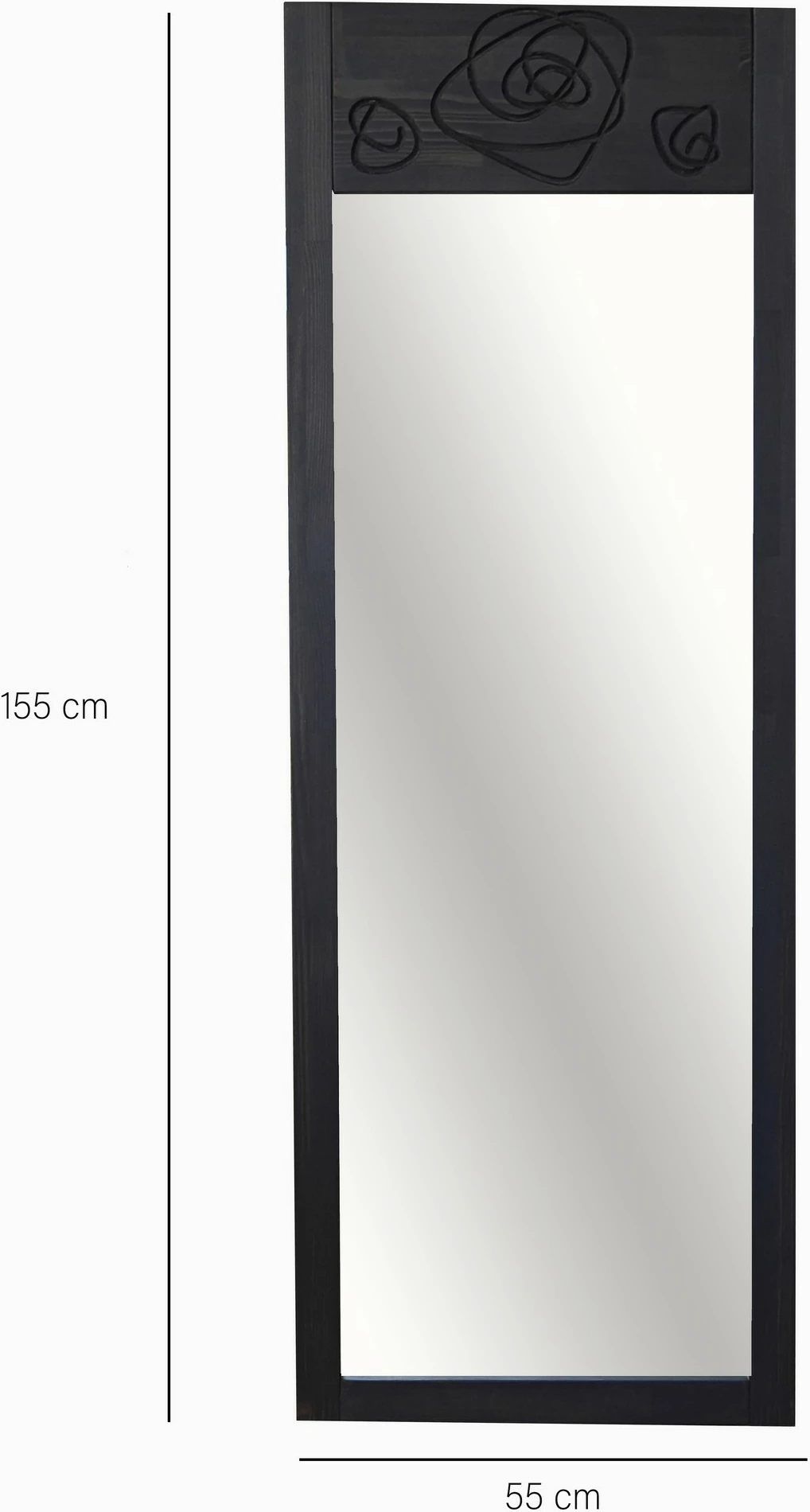 Pasqyrë Cheval Skye Decor, trëndafila, ngjyrë antracit