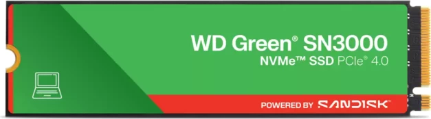 disk SSD SanDisk WD Green SN3000 2TB M.2 2280 PCIe 4.0 NVMe, jeshile