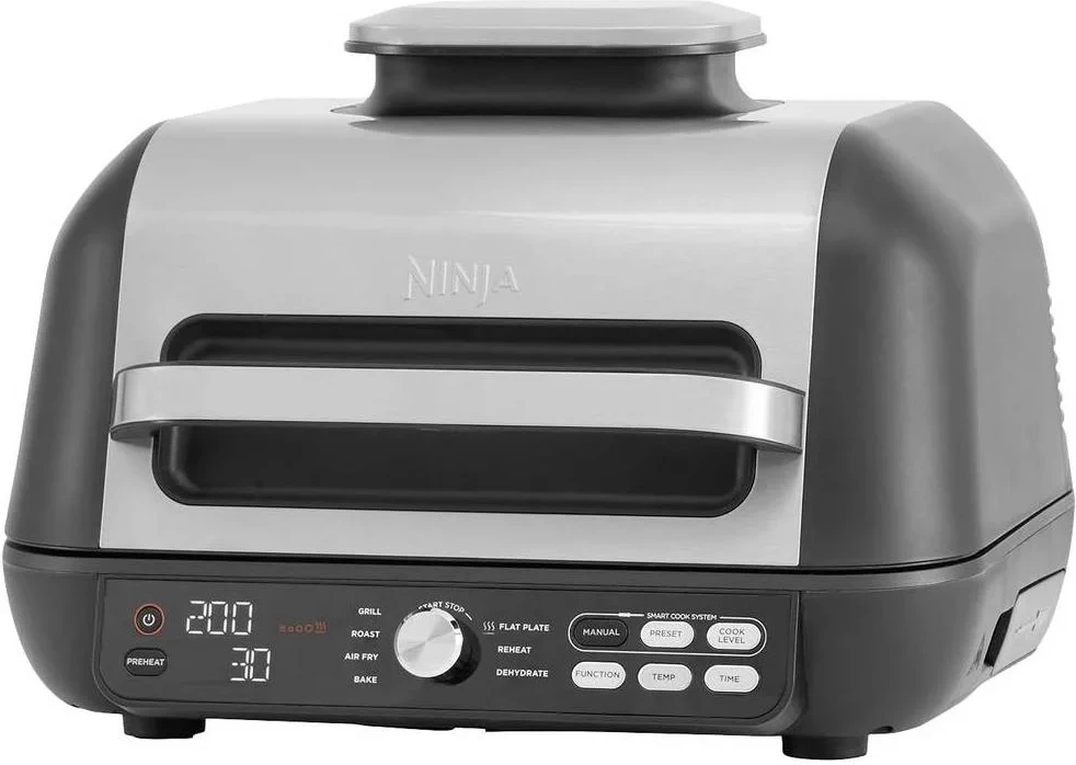 Grill elektrik me ajër të nxehtë, Ninja AG651, 3.8L, 2460W, 7 funksione, inox/zezë