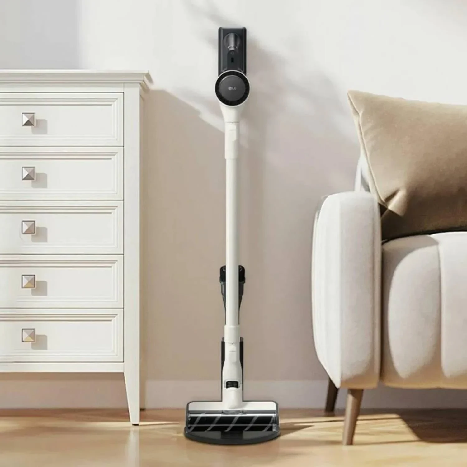 Fshesë me korent pa kabllo LG CordZero A9C-SLIM1C, 150 W, 0.25 L, 1.97 kg, bateri Li-Ion e heqshme, autonomi deri 40 min, e bardhë