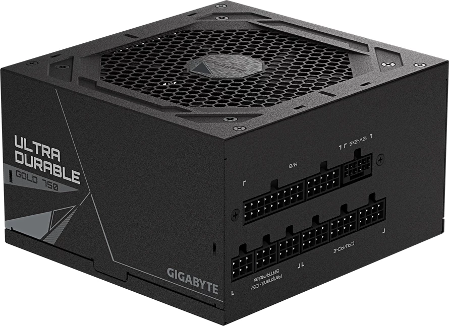 Furnizues rryme GIGABYTE UD750GM PG5 V2 750W ATX 3.1 80 Plus Gold plotësisht modular, zi