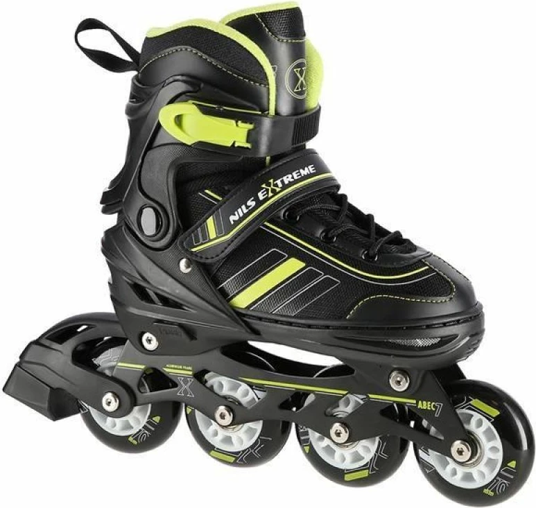 Rollera 2-në-1 Nils Extreme NH18191, të zinj-limon, madhësia L (39-43)