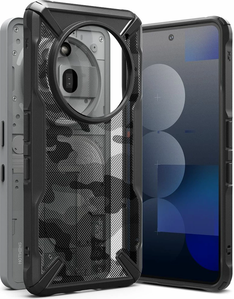 Mbështjellës Ringke Fusion X për Nothing Phone 3A Pro, Clear Grey