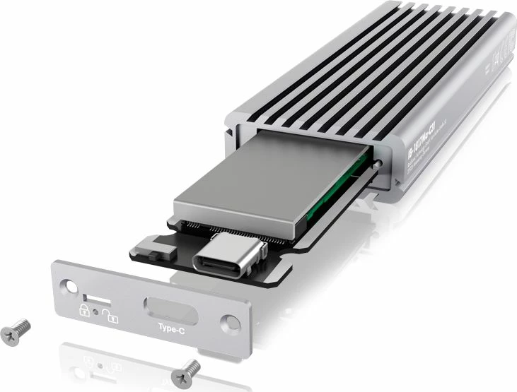 Kasë eksterne për SSD M.2 NVMe Icy Box IB-1817Ma-C31, USB-C 3.2 Gen 2, 10Gb/s, alumini, argjendtë 4