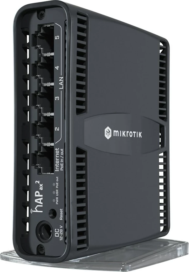 Router MikroTik hAP ax2, Wi-Fi 6, Dual-band, 5 porte Gigabit Ethernet, E zezë
