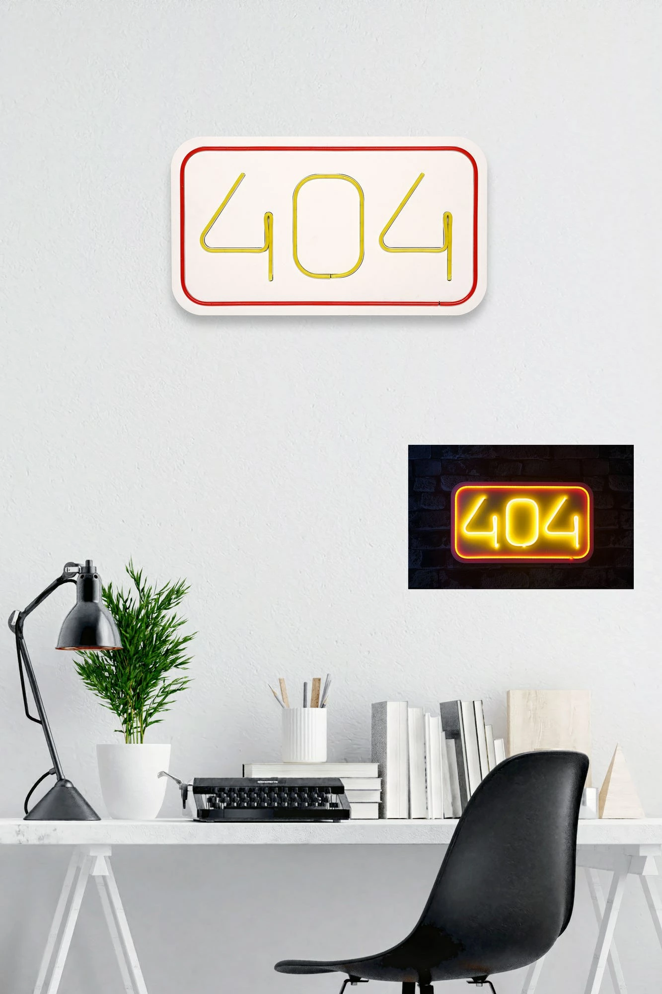 Dritë dekorative LED plastike, 404 Not Found, e kuqe dhe e verdhë