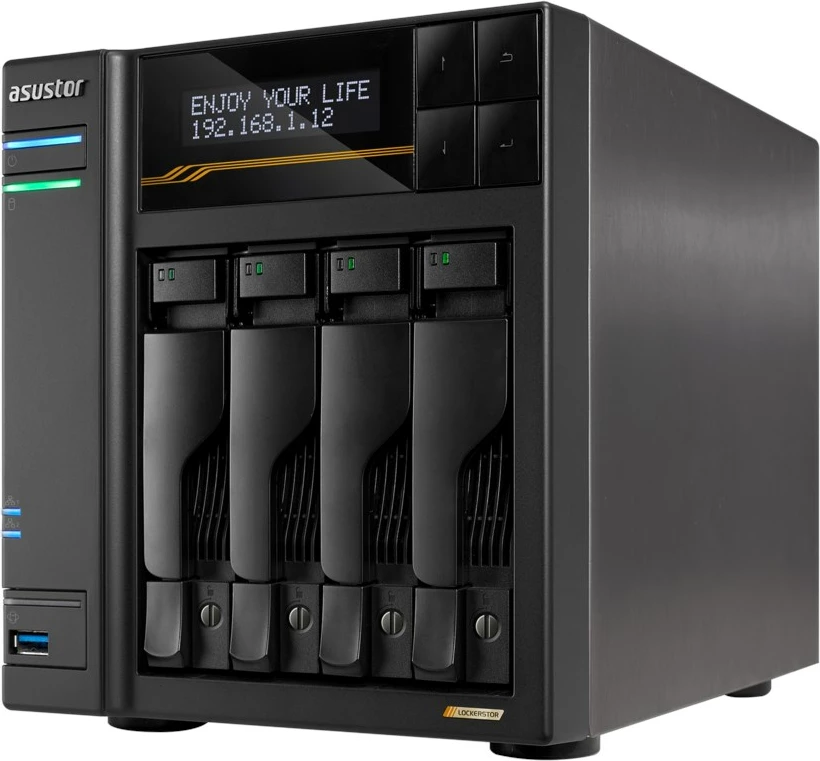 NAS ASUSTOR AS6804T, 16 GB RAM, 4-slota, Zezë