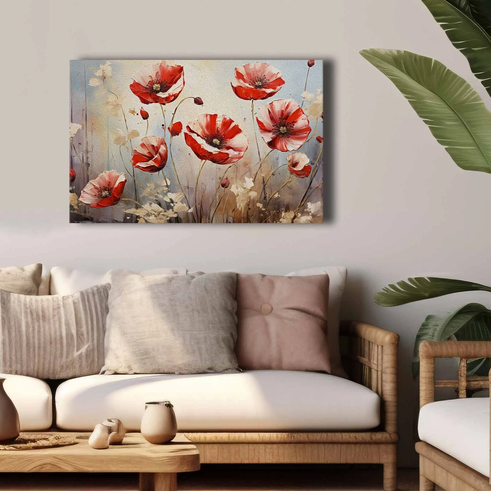 Pikturë dekorative në kanavacë, shumëngjyrëshe, 45x70cm, Wallity 4570softc-006
