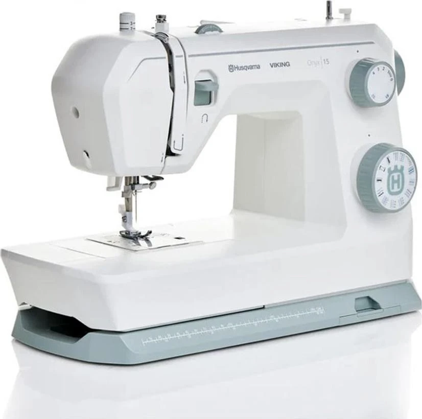 Makine qepëse Husqvarna Onyx 15, mekanike, e bardhë