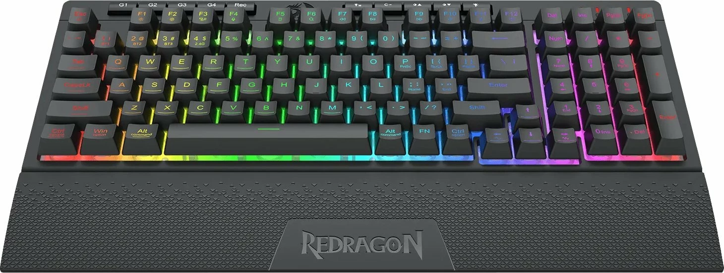 Tastierë gaming Redragon Shiva K515-RGB, membranë 96%, RGB, USB me kabllo, layout US, me pushim dore magnetik, e zezë