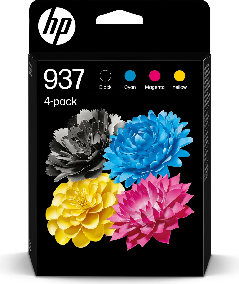 Kartushë boje, HP, 937 6C400NE, standard, ngjyra BK/C/M/Y, set 4-pack
