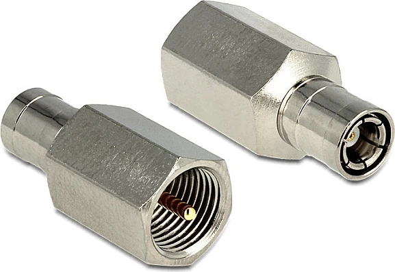 Adapter RF DeLOCK 88805, FME mashkull në SMB mashkull, bronz