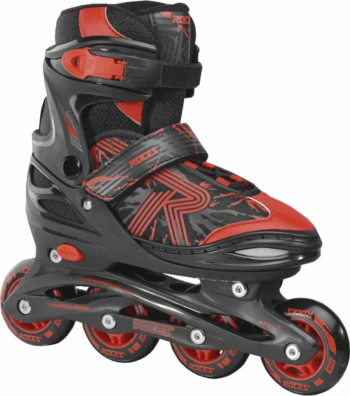 Patina me rrota për djem Roces Jokey 3.0 Boy Jr 400 845 02, të zeza me të kuqe
