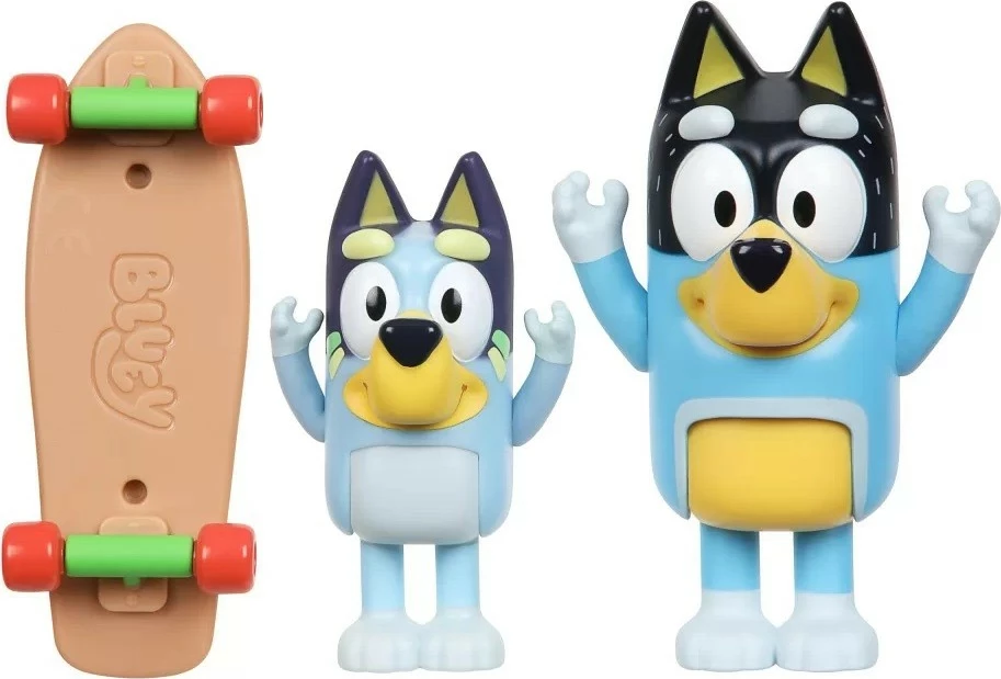 Set figurina Bluey Tm Toys BLU13042, 2 copë, me skateboard