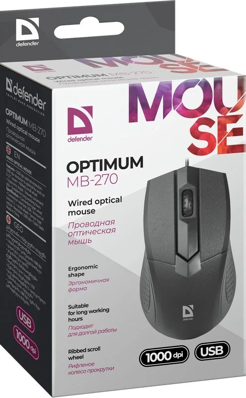 Maus Defender Optimum MB-270, 1000 DPI, i zi