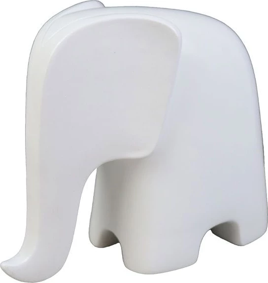 Dekor elefant i bardhë, polirezine, 18.5x8.5x16cm