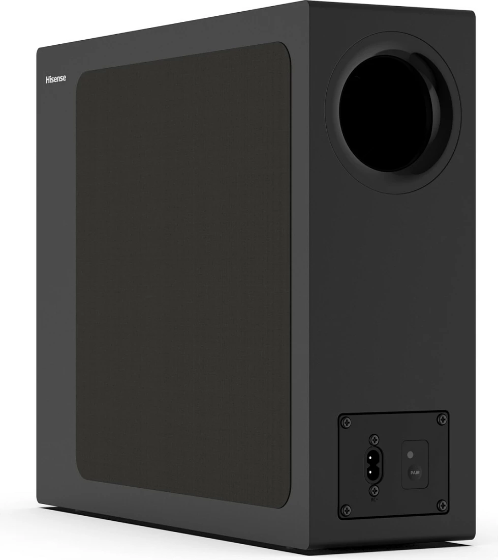 Soundbar Hisense HS2100, 2.1 kanale, 240W, Bluetooth 5.3, DTS Virtual:X, subwoofer wireless, e zezë