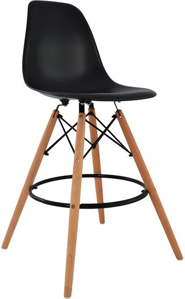 Karrige për bar Renata e zezë FH0173.02 47x50x108 cm, set prej 4 copë