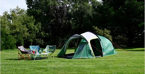 Çadër kampingu Coleman Chimney Rock 3 Plus, tunel, për 3 persona, 2 dhoma, 6.9 kg, gjelbër/gri