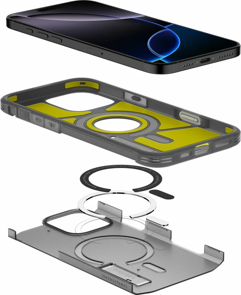 Mbështjellës Spigen Tough Armor T Mag për iPhone 16 Pro Max, MagSafe, zi