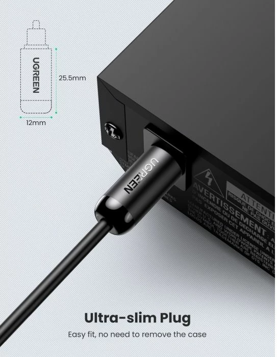 Kabllo optike Toslink audio UGREEN 70892 2 m, e zezë, paketim Polybag