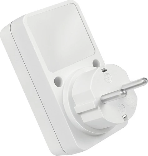 Adapter prize LogiLink PA0263, Schuko Type F, sensor drite, 1 dalje, 16A 3600W, i bardhë